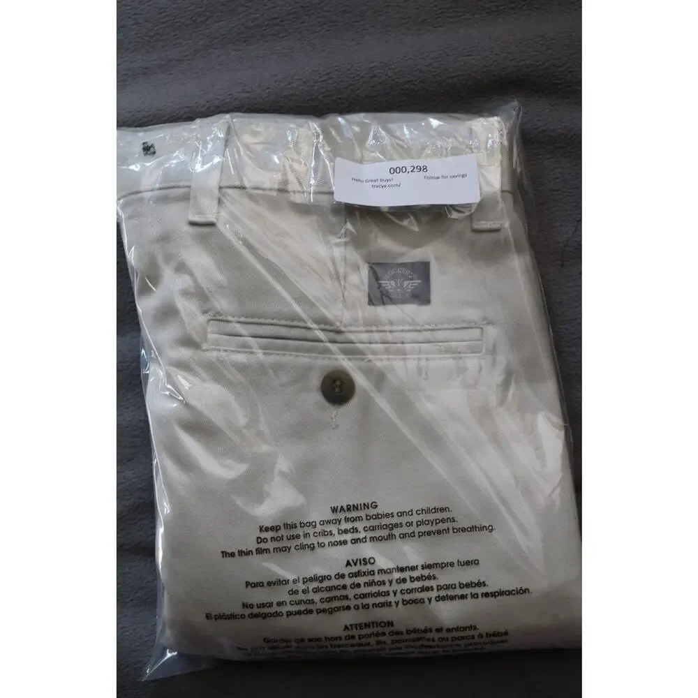 DOCKERS Pleated Khakis Men 32x30 Beige 100 Cotton Classic No Wrinkle Made In USA - Picture 15 of 15